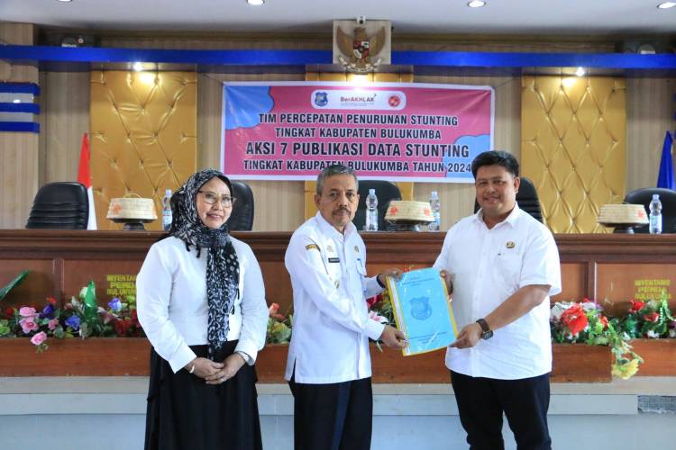 PERCEPATAN PENURUNAN STUNTING  AKSI 7 PUBLIKASI DATA STUNTING TINGKAT KABUPATEN BULUKUMBA TAHUN 2024